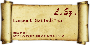 Lampert Szilvána névjegykártya